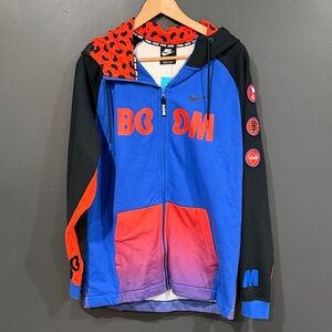 Nike Freestyle Boom  Blue and Black Jacket with Red Accents